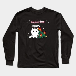 Aquarius Persian Cat Christmas Holiday Long Sleeve T-Shirt